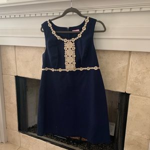 Lilly Pulitzer - Navy and Gold Dress